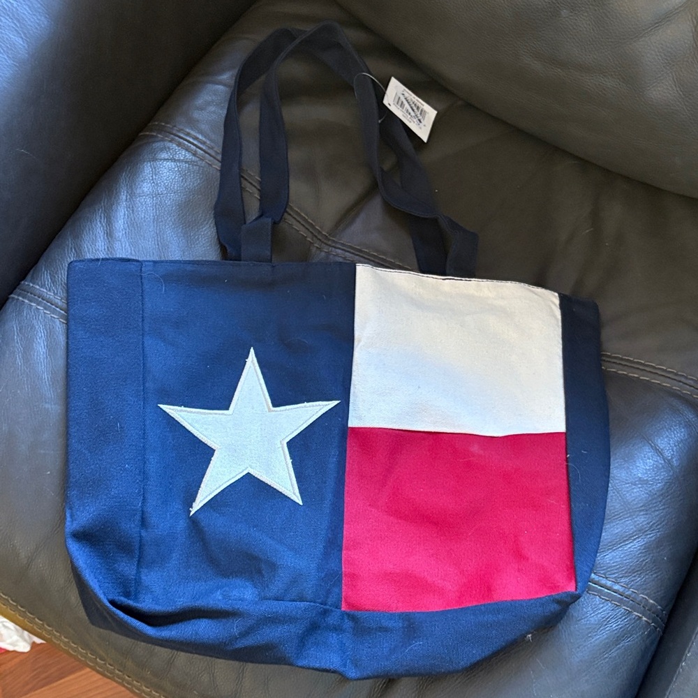 Texas Flag Tote Bag with zipper closure